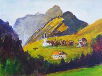 Hirschegg mit Widderstein